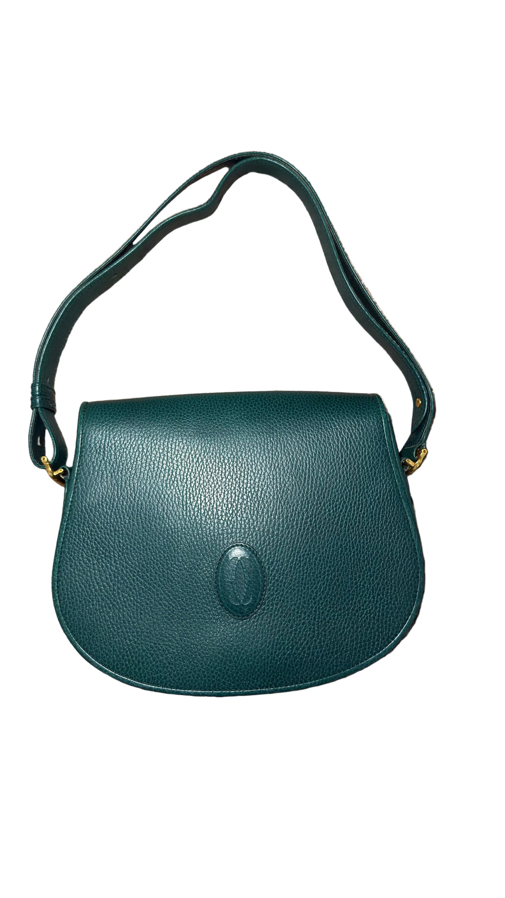 Sac porté épaule Cartier en cuir vert