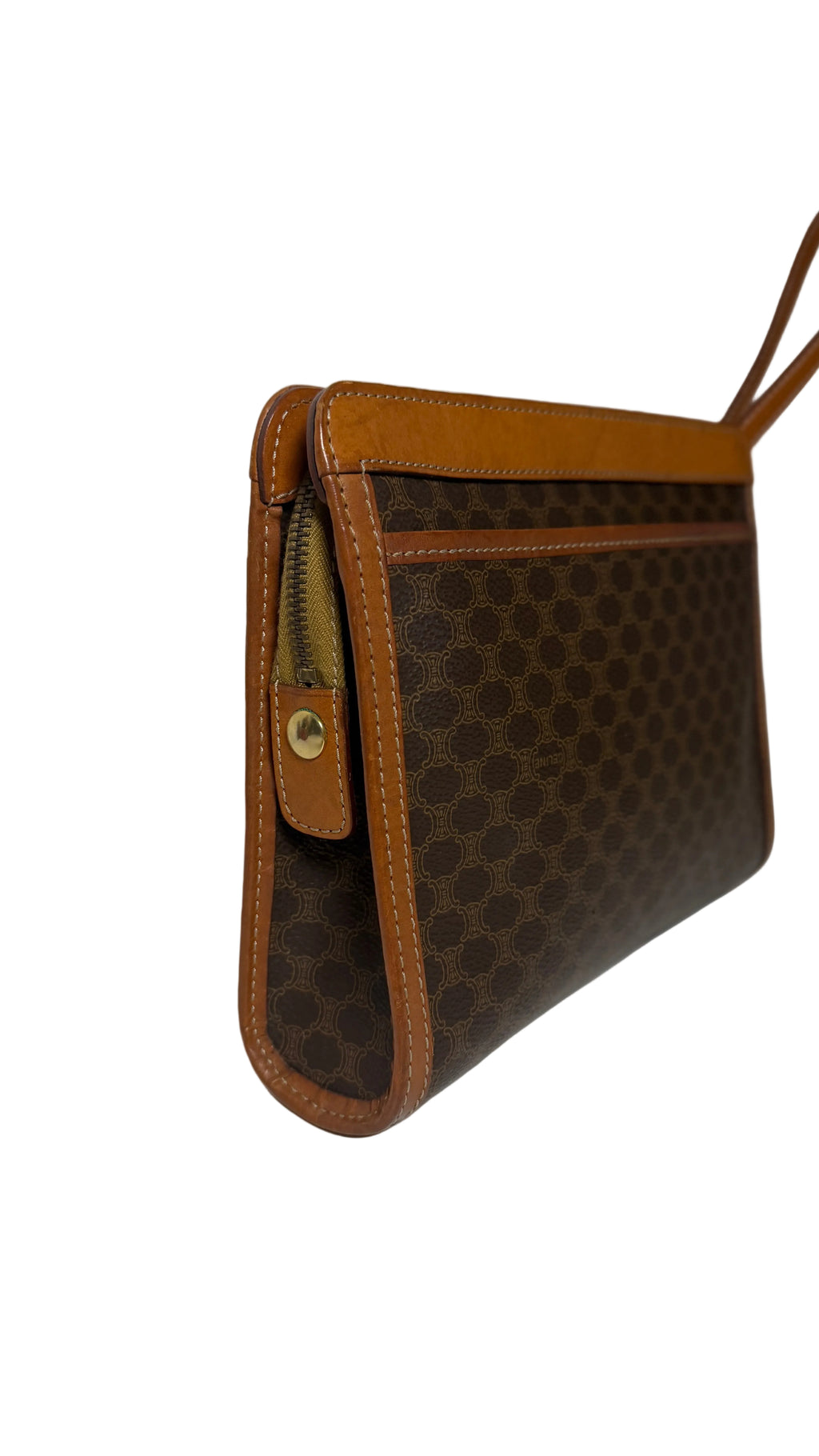 Celine leather pouch with wrist strap