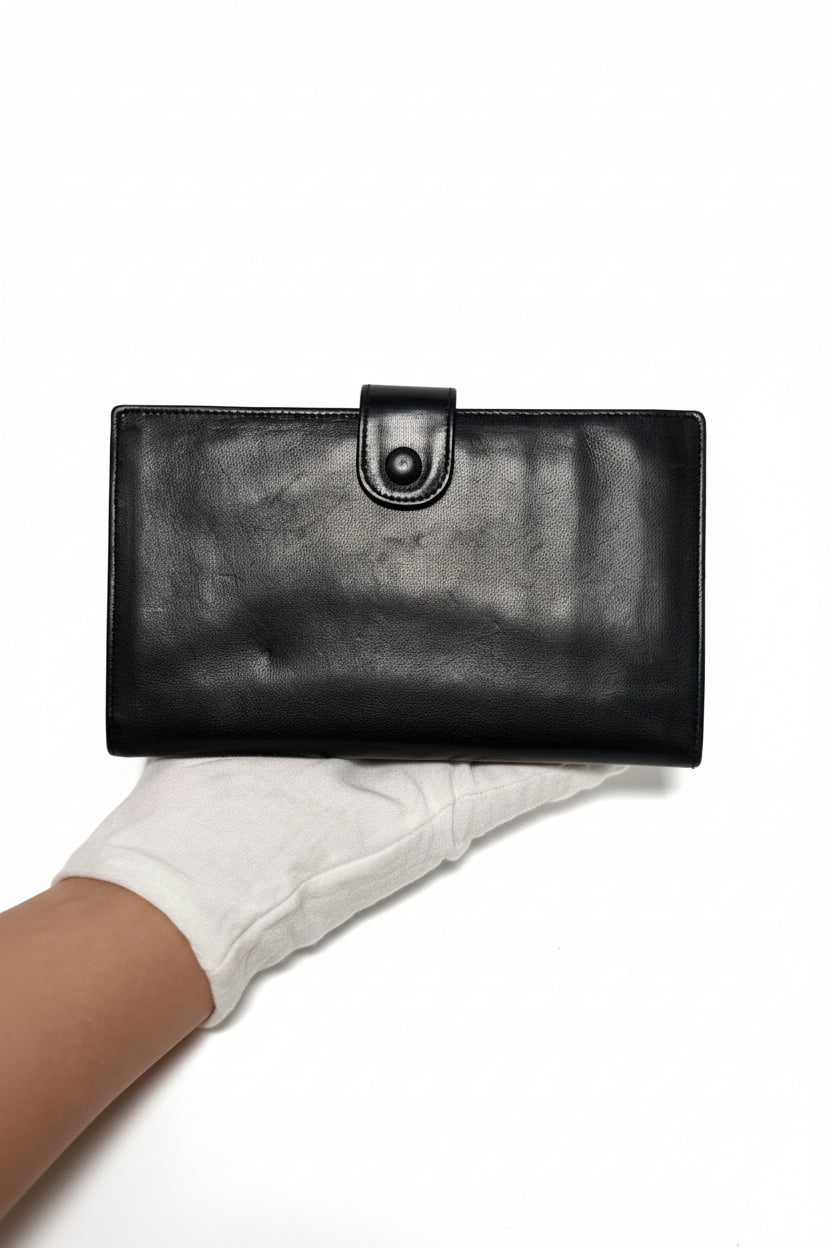 Portefeuille long Chanel Coco Mark en cuir d'agneau