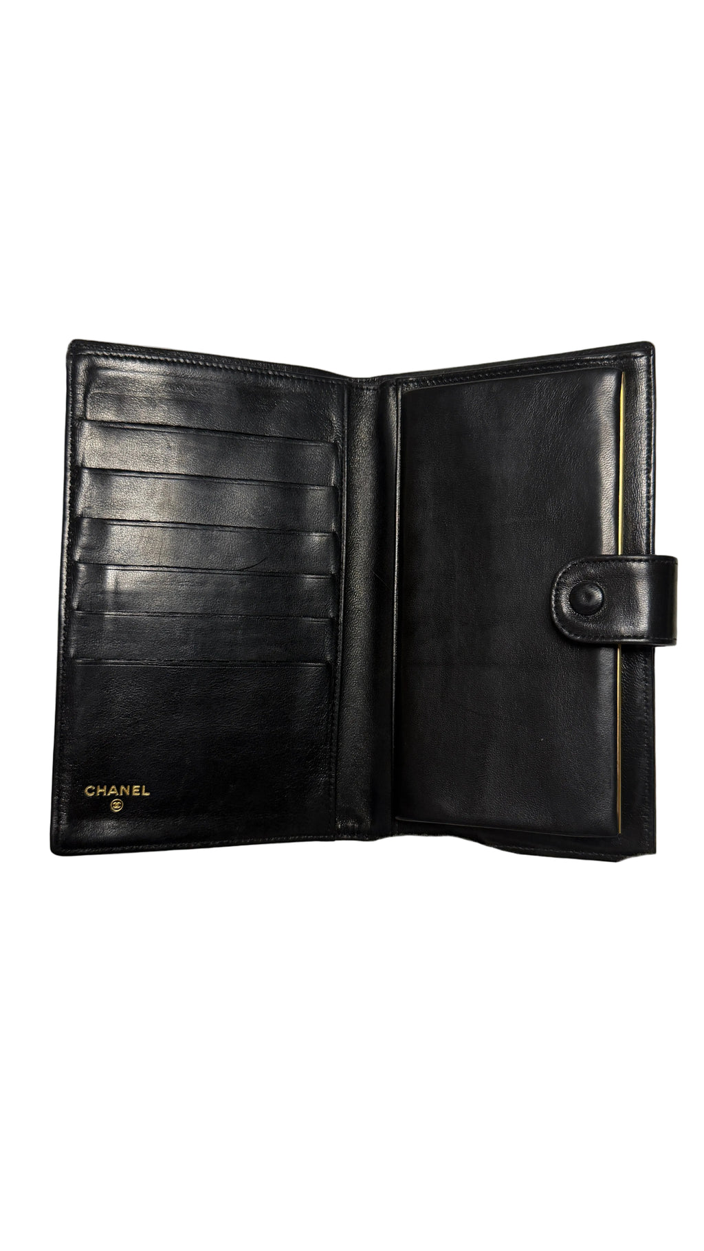 Portefeuille long Chanel Coco Mark en cuir d'agneau