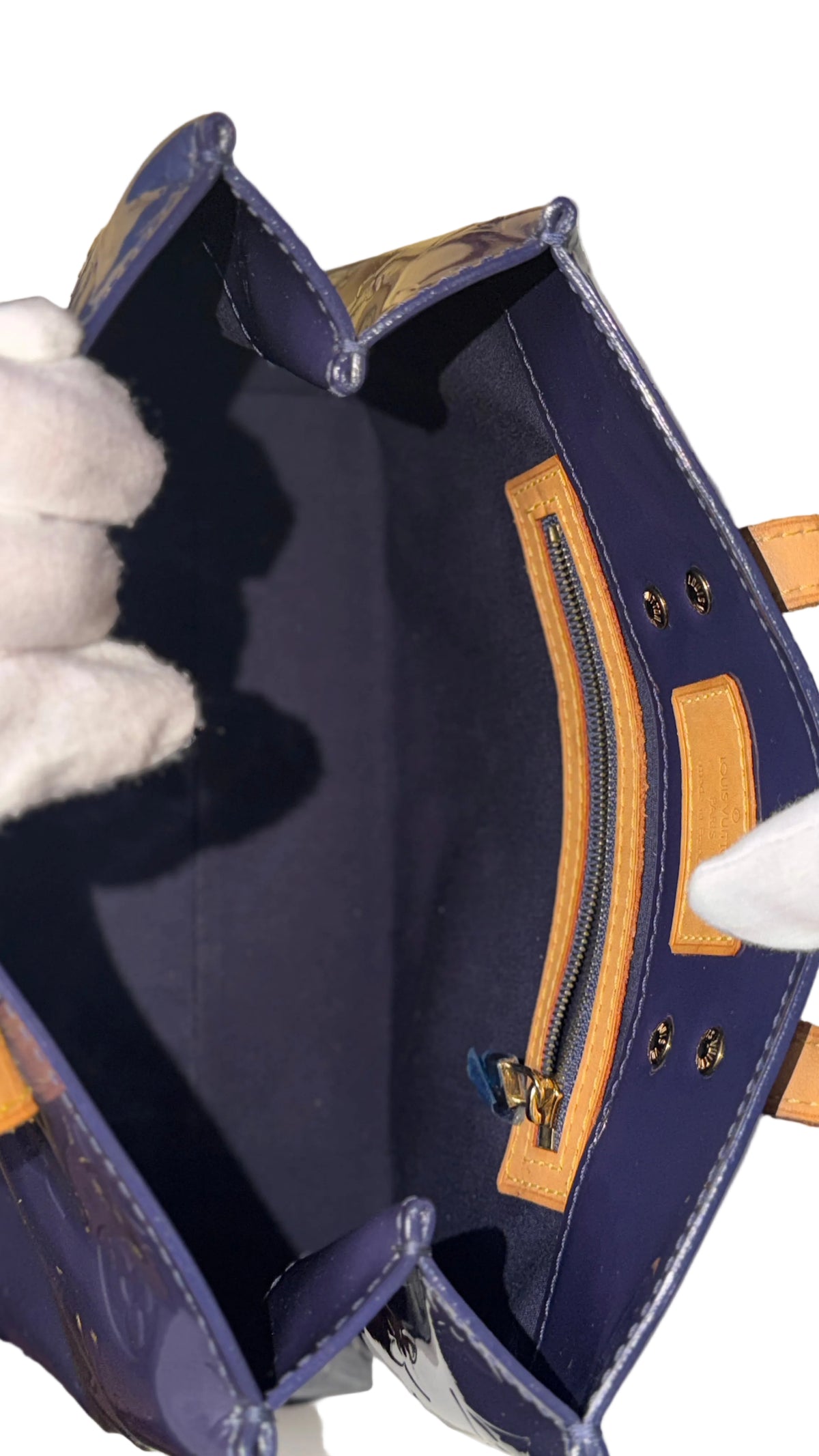 Sac Louis Vuitton Vernis Lead PM bleu M91335