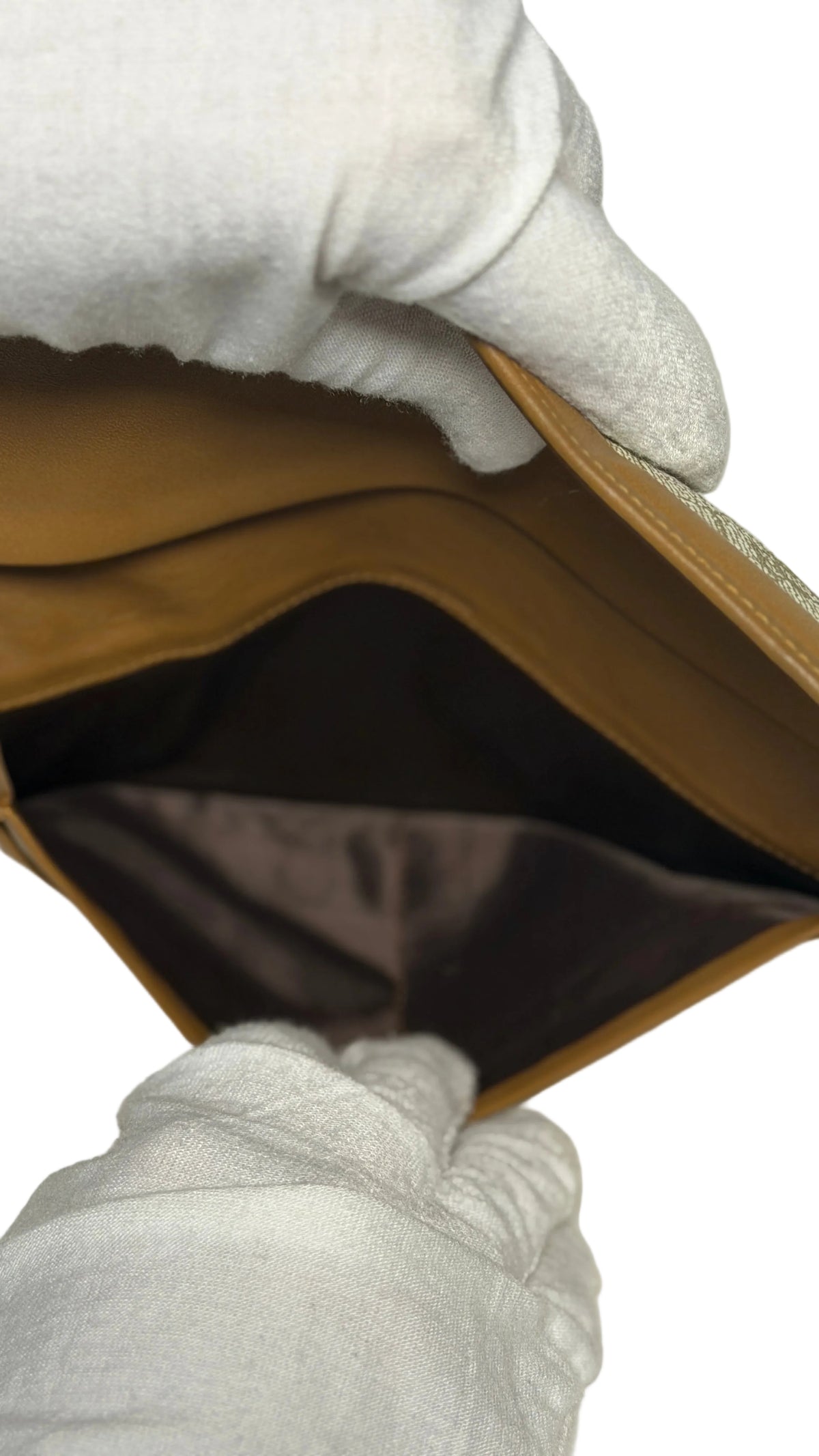 Portefeuille long Dior Honeycomb en cuir beige et brun