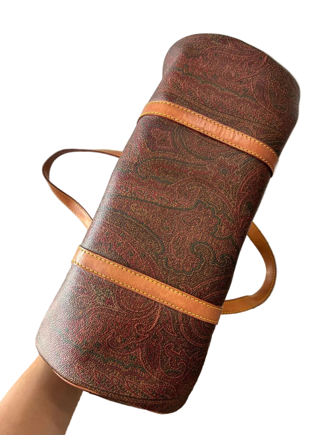 Sac cabas Etro en cuir rouge et brun
